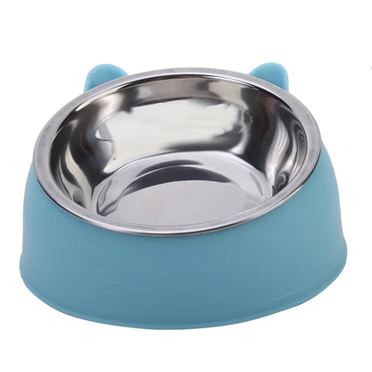 15° Tilted Stainless Steel Food Bowl – For Dogs & Cats