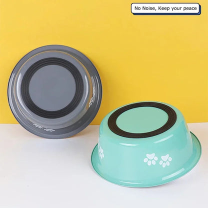 Non-Slip Stainless Steel Pet Bowl – For Dogs & Cats