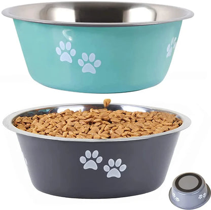 Non-Slip Stainless Steel Pet Bowl – For Dogs & Cats