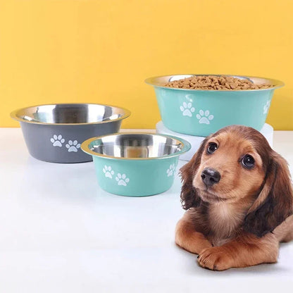 Non-Slip Stainless Steel Pet Bowl – For Dogs & Cats